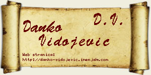 Danko Vidojević vizit kartica
